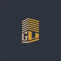 gw eerste monogram echt landgoed logo ideeën vector