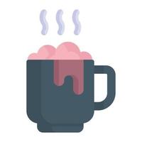 voor een verfrissing een heet koffie kop stijl in modieus icoon vector