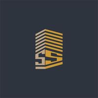 ss eerste monogram echt landgoed logo ideeën vector