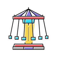 schommel carrousel kleur pictogram vectorillustratie vector