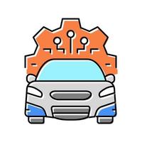 automatisch auto systeem kleur icoon vector illustratie
