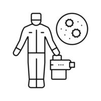 antivirale desinfectie lijn pictogram vectorillustratie vector