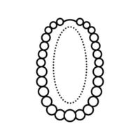 kralen sieraden lijn pictogram vectorillustratie vector