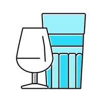 beker glas productie kleur pictogram vectorillustratie vector