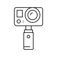 onderwater video camera lijn pictogram vectorillustratie vector