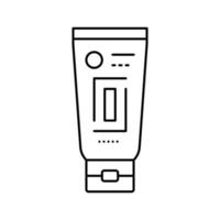 zonnebrandcrème voor gezicht lijn pictogram vectorillustratie vector