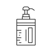 conditioner keratine fles met pomp lijn pictogram vectorillustratie vector