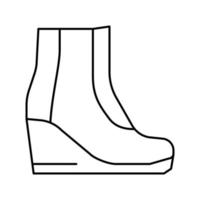 boot model lijn pictogram vector zwarte illustratie