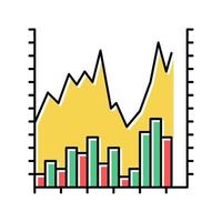 voorraad grafiek kleur pictogram vectorillustratie vector