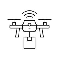 drone levering lijn pictogram vectorillustratie vector