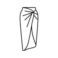 sarong rok lijn icoon vector illustratie