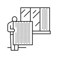 voorruit reparatie en vervanging lijn pictogram vectorillustratie vector