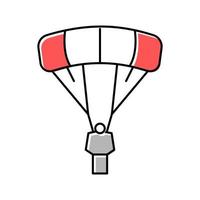 vliegende parachutist kleur pictogram vectorillustratie vector