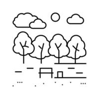 lente park lijn pictogram vectorillustratie vector