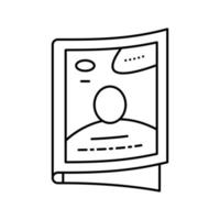 tijdschrift pers lijn pictogram vectorillustratie vector