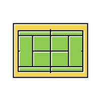 Hof tennis speeltuin kleur pictogram vectorillustratie vector