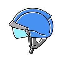 voor de helft motorfiets helm kleur icoon vector illustratie