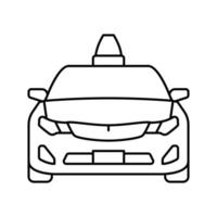 taxi vervoer voertuig lijn icoon vector illustratie