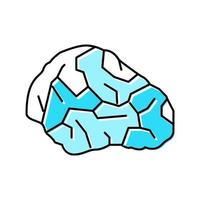 aquamarijn steen rots kleur icoon vector illustratie