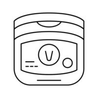 vaseline droge huid behandelen lijn pictogram vectorillustratie vector