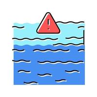 zee oceaan crisis kleur pictogram vectorillustratie vector