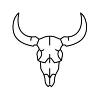 schedel stier lijn pictogram vectorillustratie vector