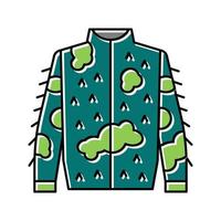 camouflage jas voor jacht kleur pictogram vectorillustratie vector