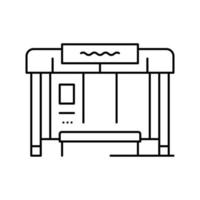 bus vervoer stop lijn pictogram vectorillustratie vector