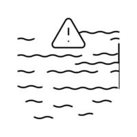 zee oceaan crisis lijn pictogram vectorillustratie vector