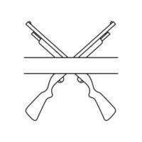 jachtgeweer icoon vector. geweer- illustratie teken. wapen symbool. jacht- logo. vector