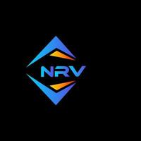 nrv abstract technologie logo ontwerp Aan zwart achtergrond. nrv creatief initialen brief logo concept. vector