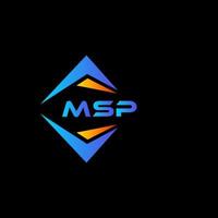 msp abstract technologie logo ontwerp Aan zwart achtergrond. msp creatief initialen brief logo concept. vector