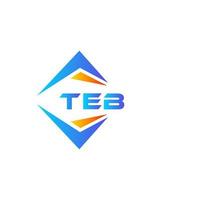 teb abstract technologie logo ontwerp Aan wit achtergrond. teb creatief initialen brief logo concept. vector