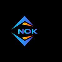 nok abstract technologie logo ontwerp Aan zwart achtergrond. nok creatief initialen brief logo concept. vector