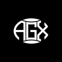 agx abstract monogram cirkel logo ontwerp Aan zwart achtergrond. agx uniek creatief initialen brief logo. vector