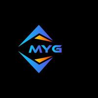 myg abstract technologie logo ontwerp Aan zwart achtergrond. myg creatief initialen brief logo concept. vector