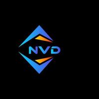 nvd abstract technologie logo ontwerp Aan zwart achtergrond. nvd creatief initialen brief logo concept. vector