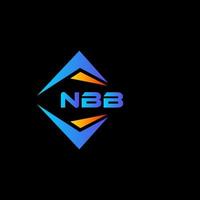 nb abstract technologie logo ontwerp Aan zwart achtergrond. nb creatief initialen brief logo concept. vector