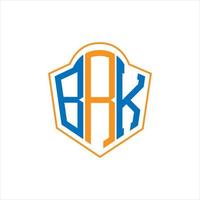 brk abstract monogram schild logo ontwerp Aan wit achtergrond. brk creatief initialen brief logo. vector