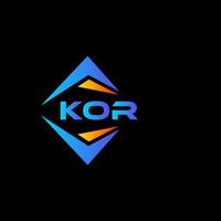 kor abstract technologie logo ontwerp Aan zwart achtergrond. kor creatief initialen brief logo concept. vector