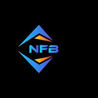 nfb abstract technologie logo ontwerp Aan zwart achtergrond. nfb creatief initialen brief logo concept. vector