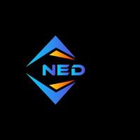 Ned abstract technologie logo ontwerp Aan zwart achtergrond. Ned creatief initialen brief logo concept. vector