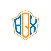 bqx abstract monogram schild logo ontwerp Aan wit achtergrond. bqx creatief initialen brief logo. vector