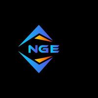 nge abstract technologie logo ontwerp Aan zwart achtergrond. nge creatief initialen brief logo concept. vector