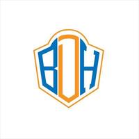 bdh abstract monogram schild logo ontwerp Aan wit achtergrond. bdh creatief initialen brief logo. vector