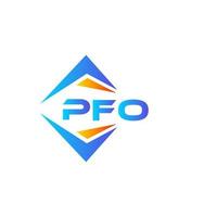 pfo abstract technologie logo ontwerp Aan wit achtergrond. pfo creatief initialen brief logo concept. vector