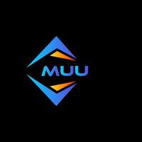 muu abstract technologie logo ontwerp Aan zwart achtergrond. muu creatief initialen brief logo concept. vector