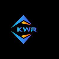 kwr abstract technologie logo ontwerp Aan zwart achtergrond. kwr creatief initialen brief logo concept. vector