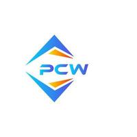 pcw abstract technologie logo ontwerp Aan wit achtergrond. pcw creatief initialen brief logo concept. vector
