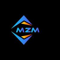 mzm abstract technologie logo ontwerp Aan zwart achtergrond. mzm creatief initialen brief logo concept. vector